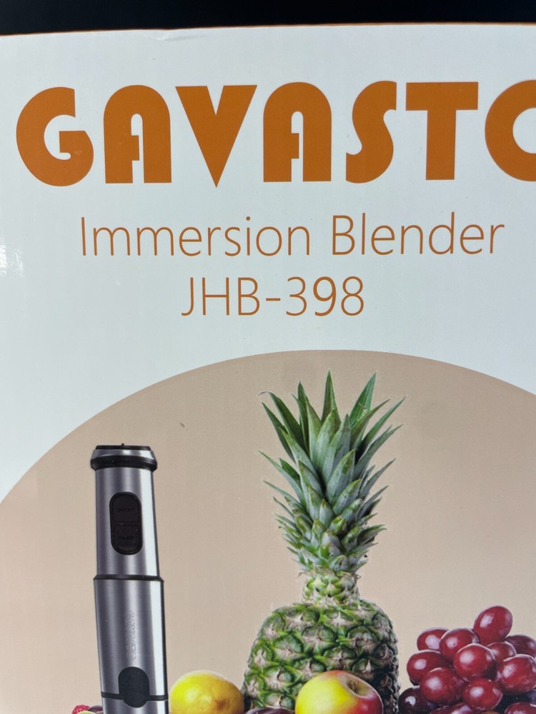 GAVASTO JHB-398 Silver Black Scratch Resistant Immersion Blender