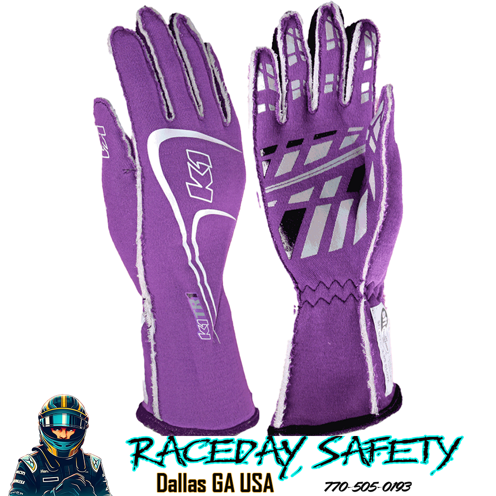 K1 RaceGear Track 1 Nomex® Racing Gloves SFI 3.3/5 Purple