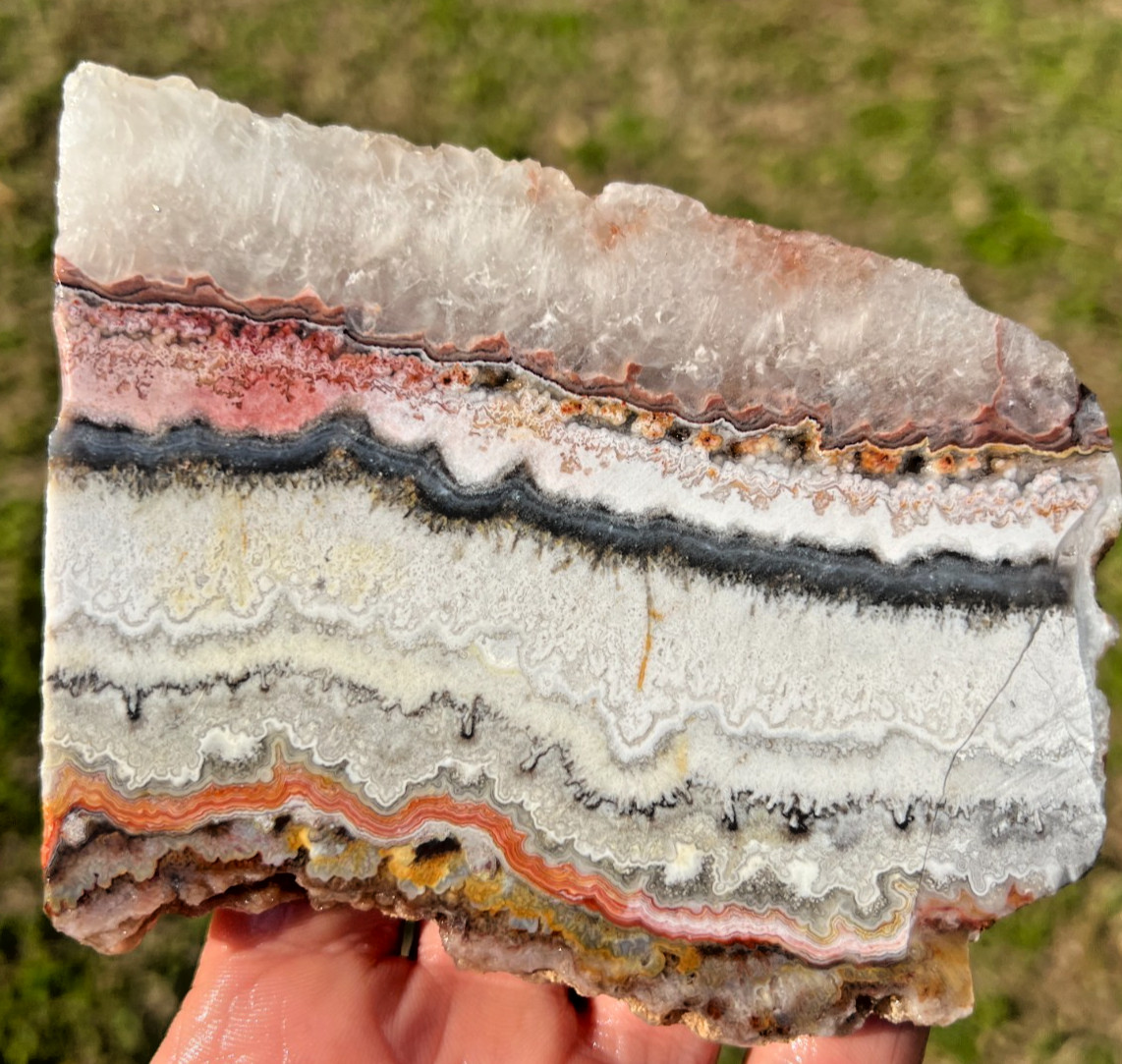 Mexican Crazy Lace Agate Slabs - 309g - 272g