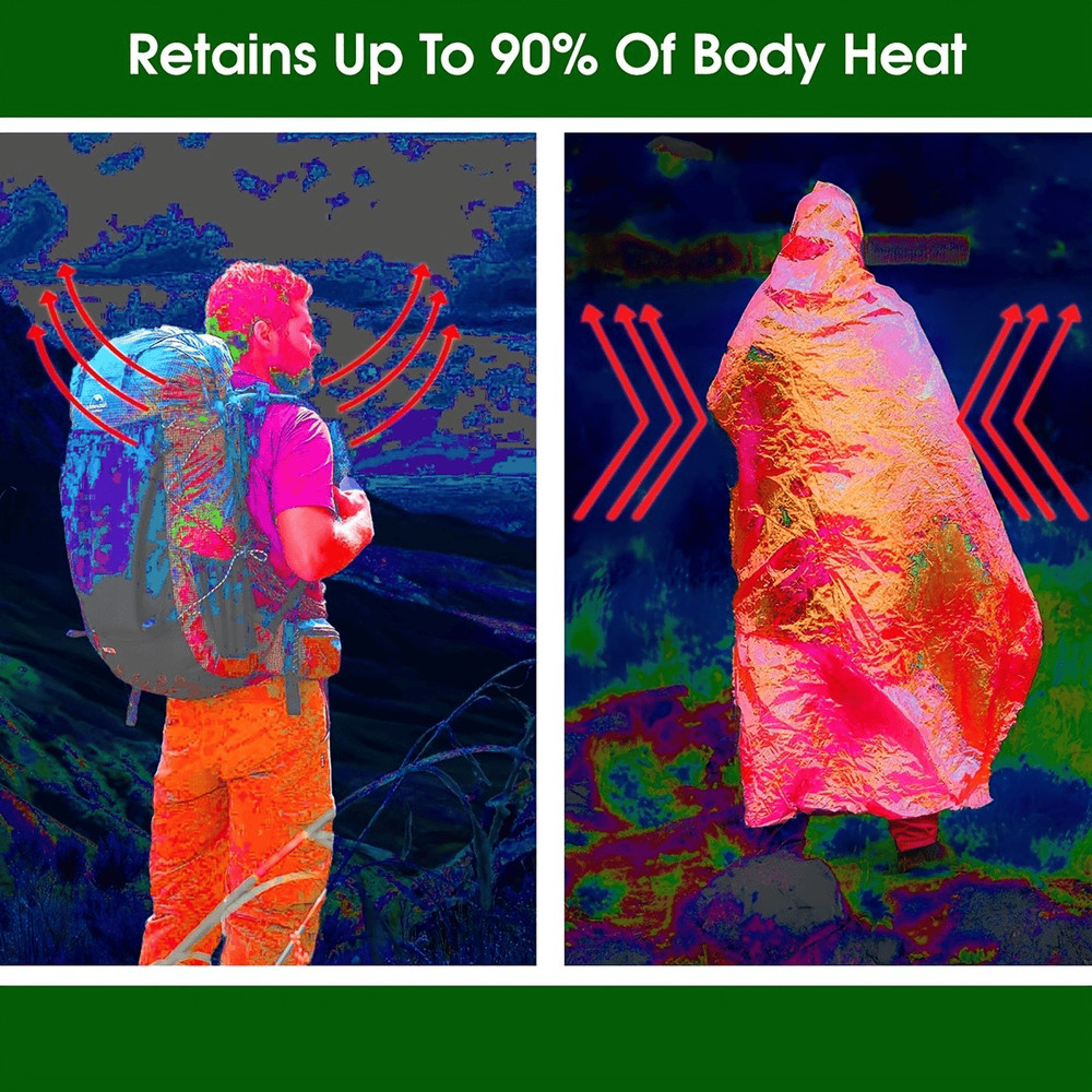 4-Piece Insulated Camping Blanket Set - High Silver PE