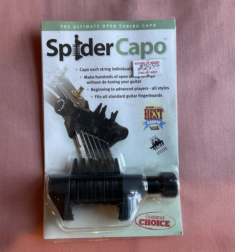 Spider Capo Standard Width Alternative Tuning Capo for Guitars, New!