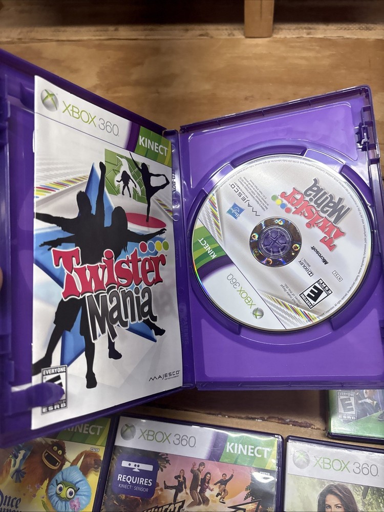 Microsoft 1414 Xbox 360 Kinect Sensor Bar & 10 Games - TESTED NICE DISCS!