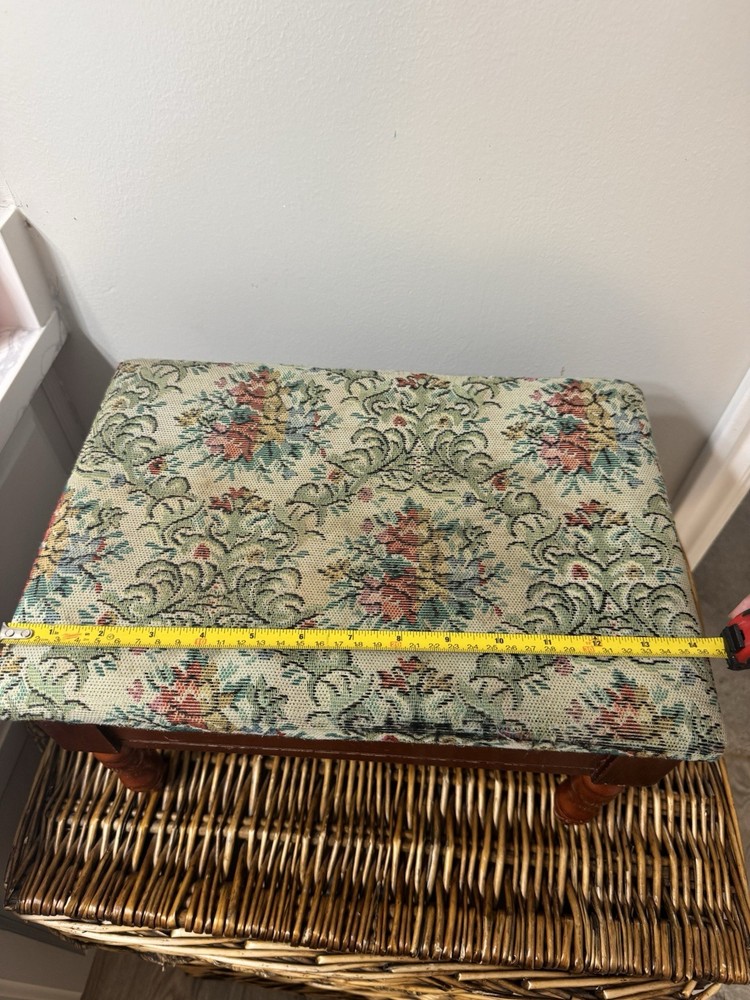 Vintage Tapestry Footstool