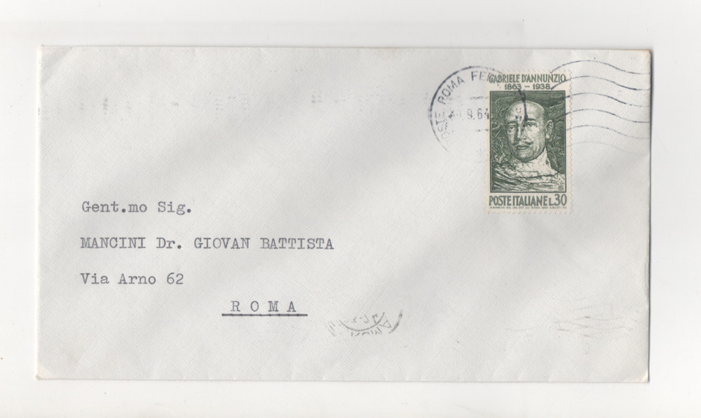 REPUBLIC - FDC - 1964 - GABRIELE - D'ANNUNZIO