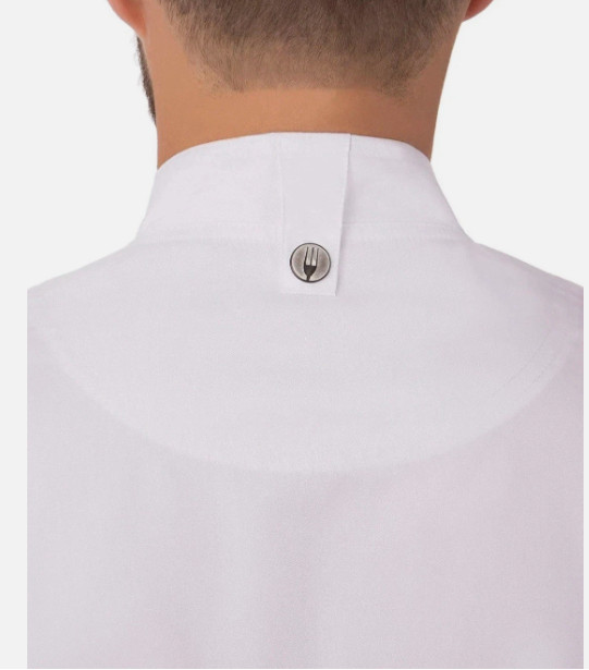 Chef Works NEW Springfield White Chef Coat Mens Large Zipper Arm Pocket BCSZ009