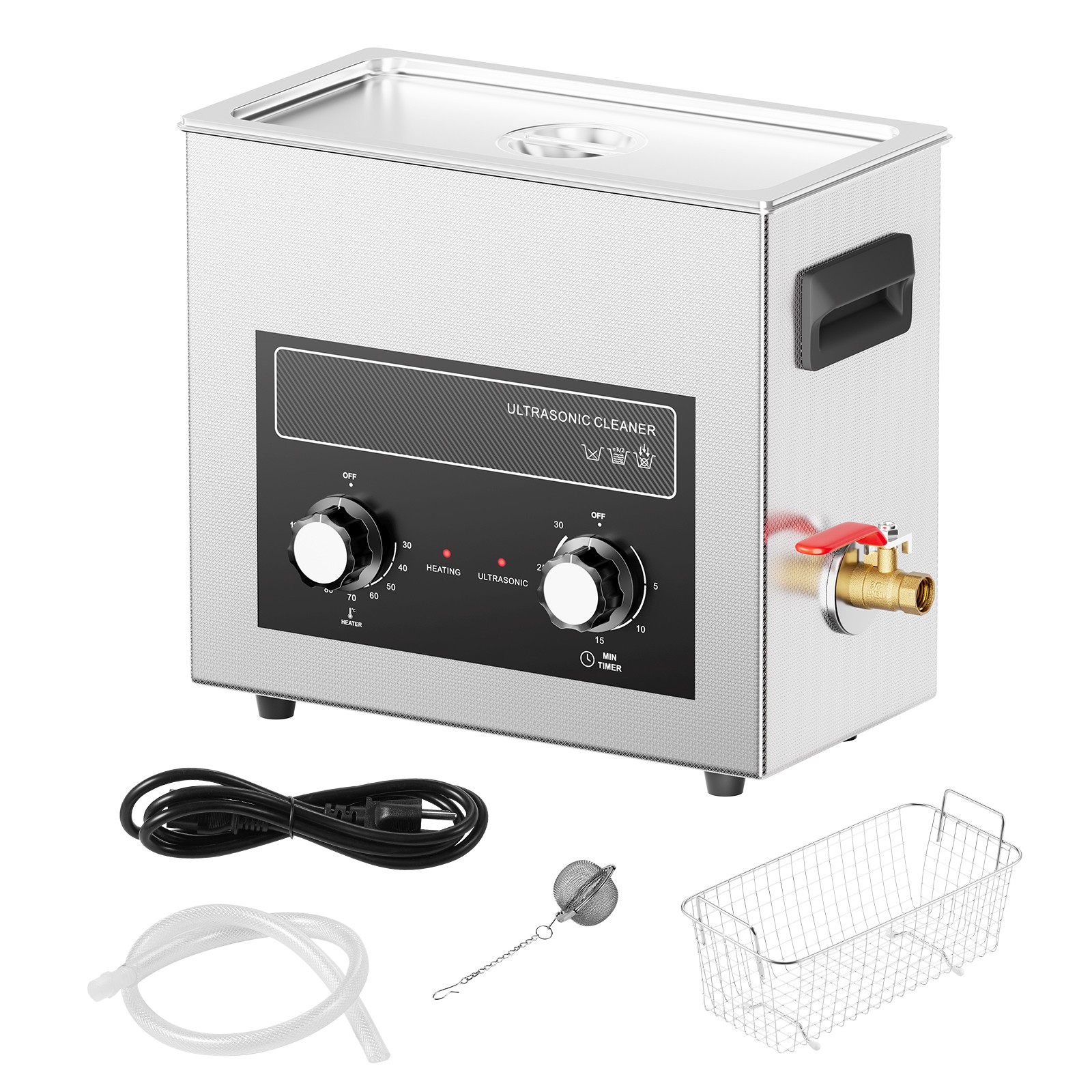 6L Ultrasonic Cleaner with Heater Timer & Basket Digital Sonic Machine