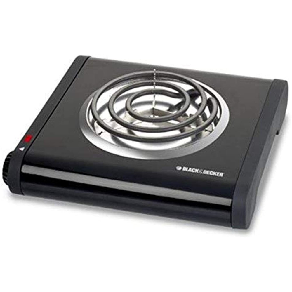 BLACK+DECKER SB1001B Single-Burner Portable Buffet Range, Black