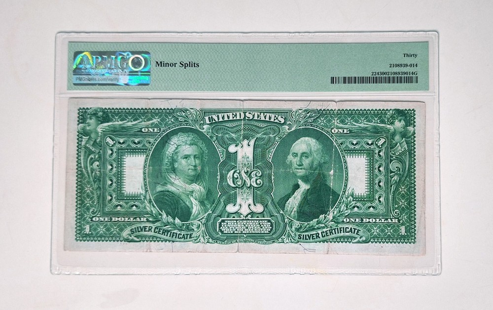 PMG30 1896 $1 Silver Certificate Educational Note Fr 224