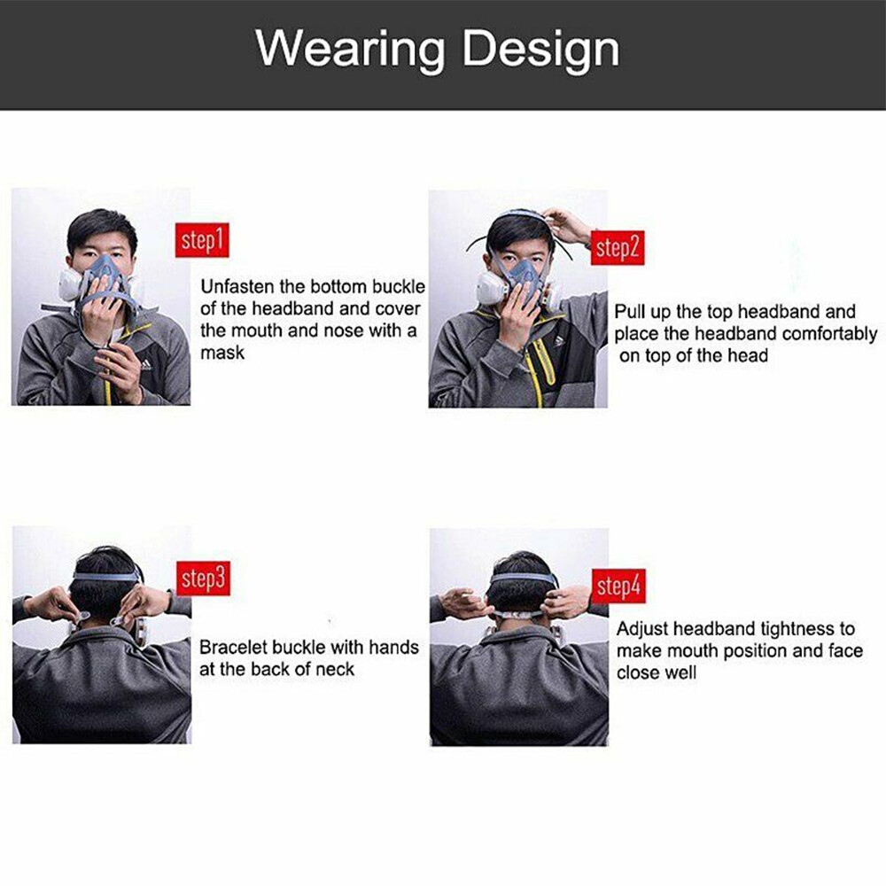 3M Reusable Respirator Half Facepiece 7502 For Chemical Handling, Painting, Med