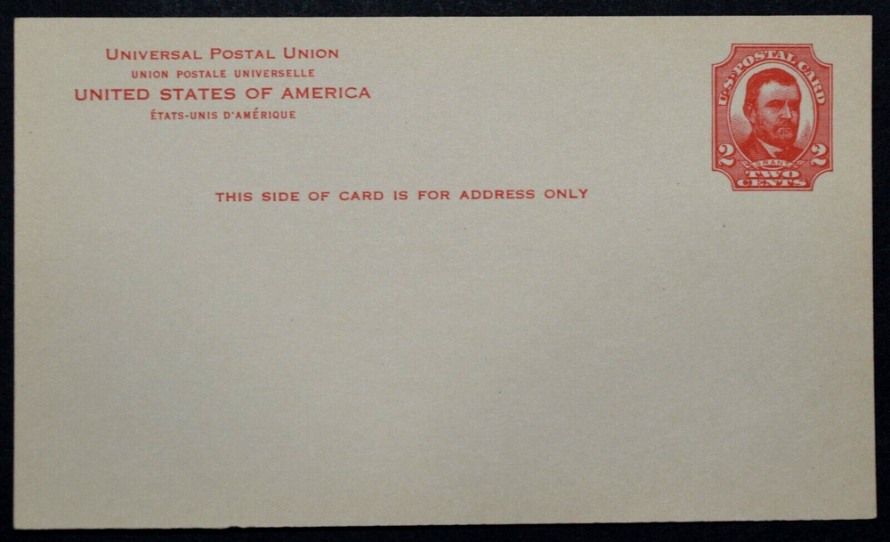 1911 US Sc. #UX25 postal card, 2 cent, mint, good condition