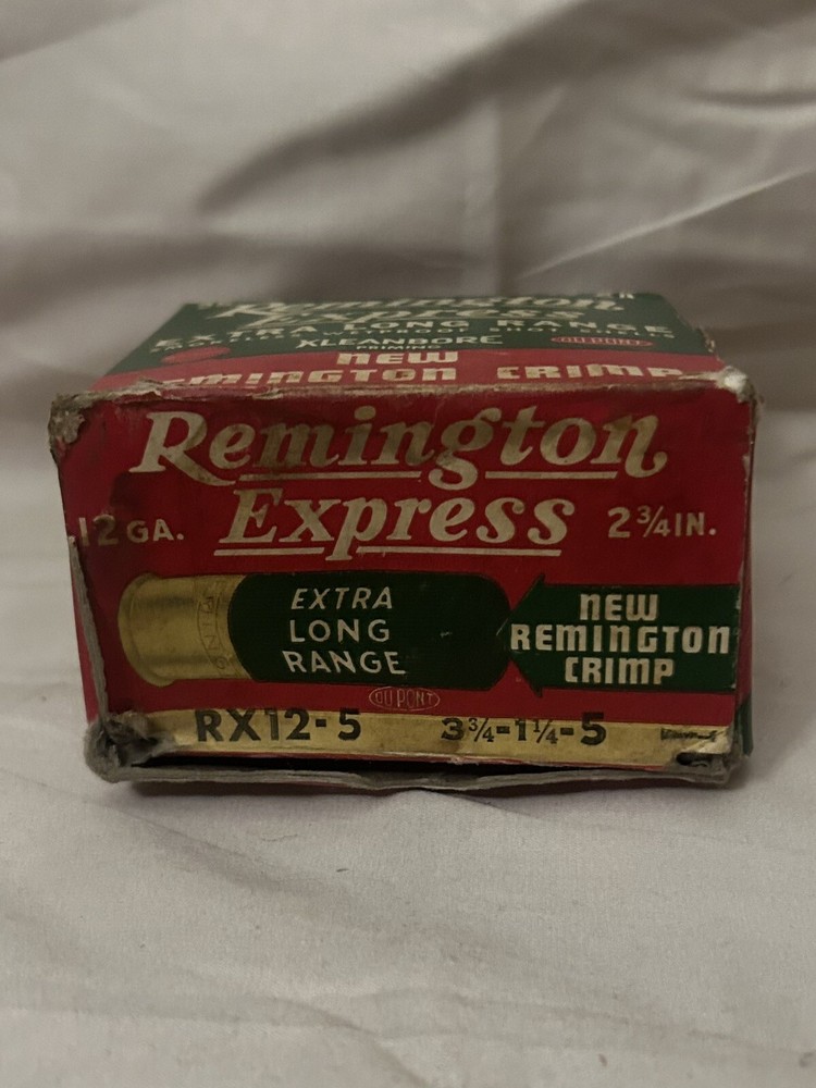 VTG Remington Express 12 Ga Shotgun Shell Box Kleanbore Extra Long Range - EMPTY