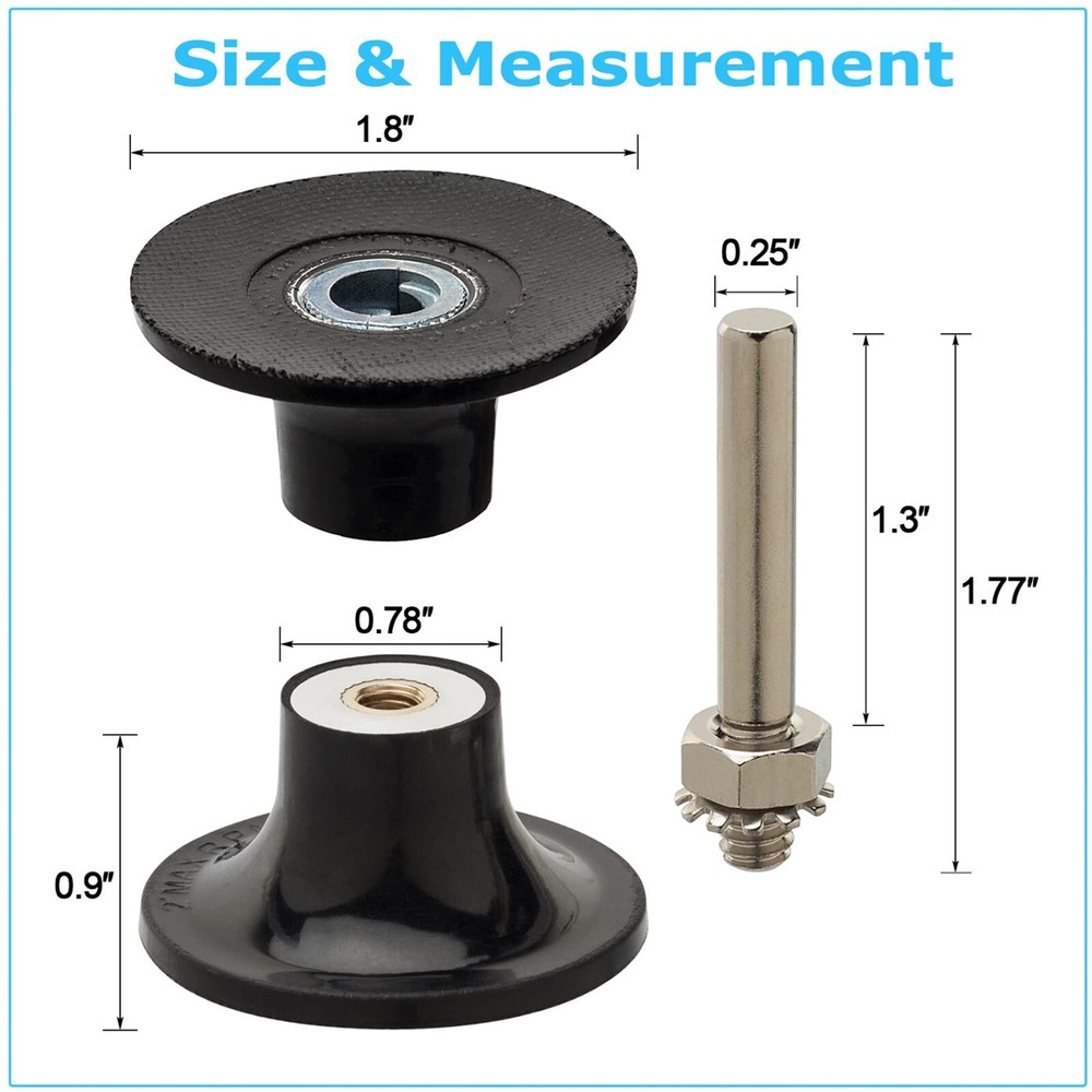 2 Inch Surface Bristle Clean Conditioning Sanding Disc Pad Holder Roll 3 Pack