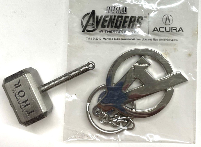 Thor Hammer Avengers Badge Keychain Acura Sponsor Marvel Movie Premier Swag