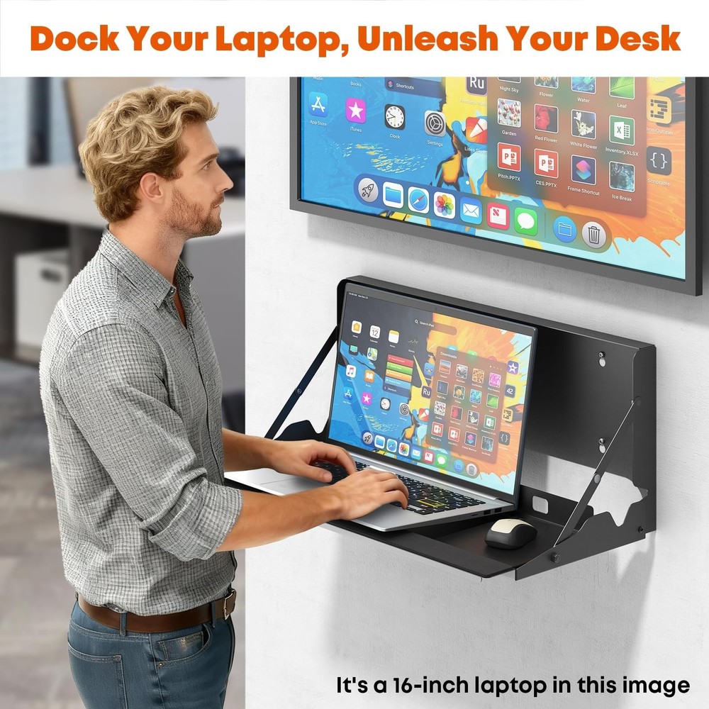 Flip Down Keyboard Tray Wall-Mount