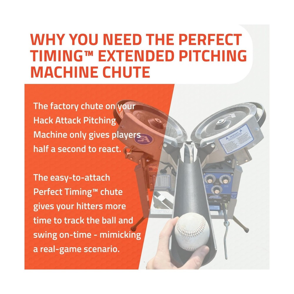 Anytime Baseball Supply Perfect Timing Chute for Hack Attack Pitching Machine...