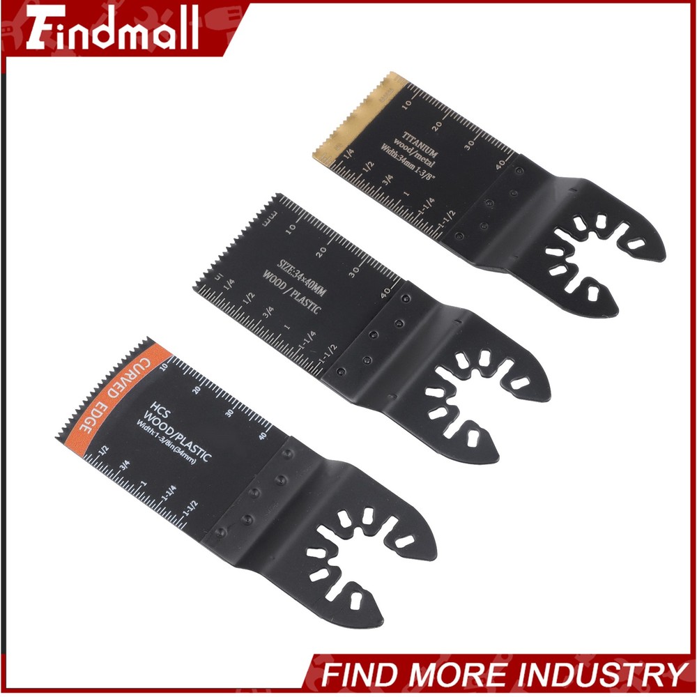Findmall 105 PCS Titanium & HCS Oscillating Tool Blades Multi Tool Blades Kit
