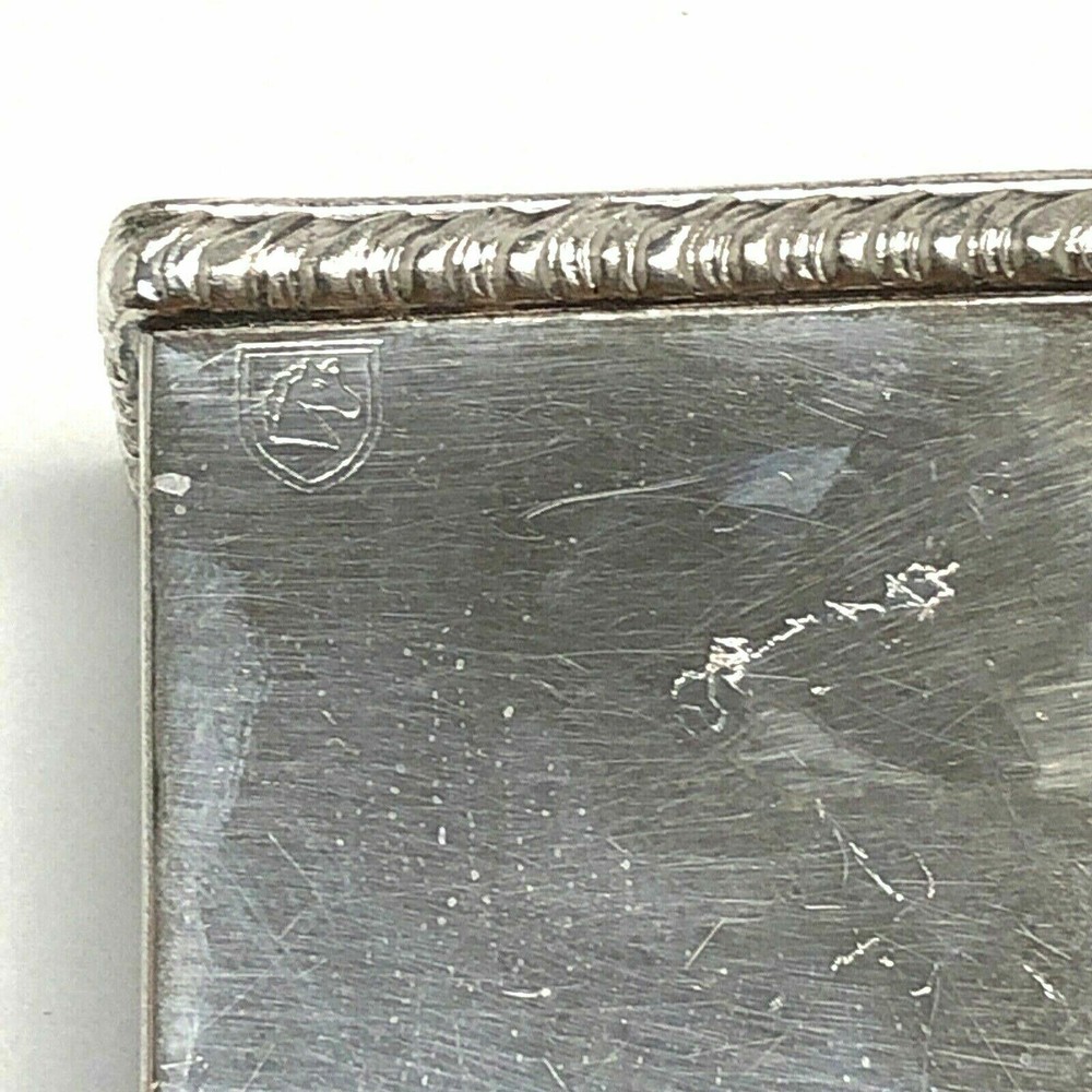 Friedman Silverplate Matchbox Case SILVERCO MARK Ermbossed Gryphon