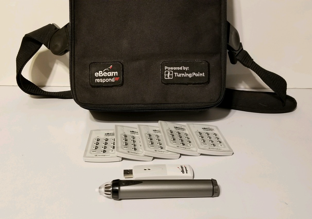 eBeam Respond RF Turning Technologies 5 RCRF-01 clickers, RRRF-01 USB, & Stylus