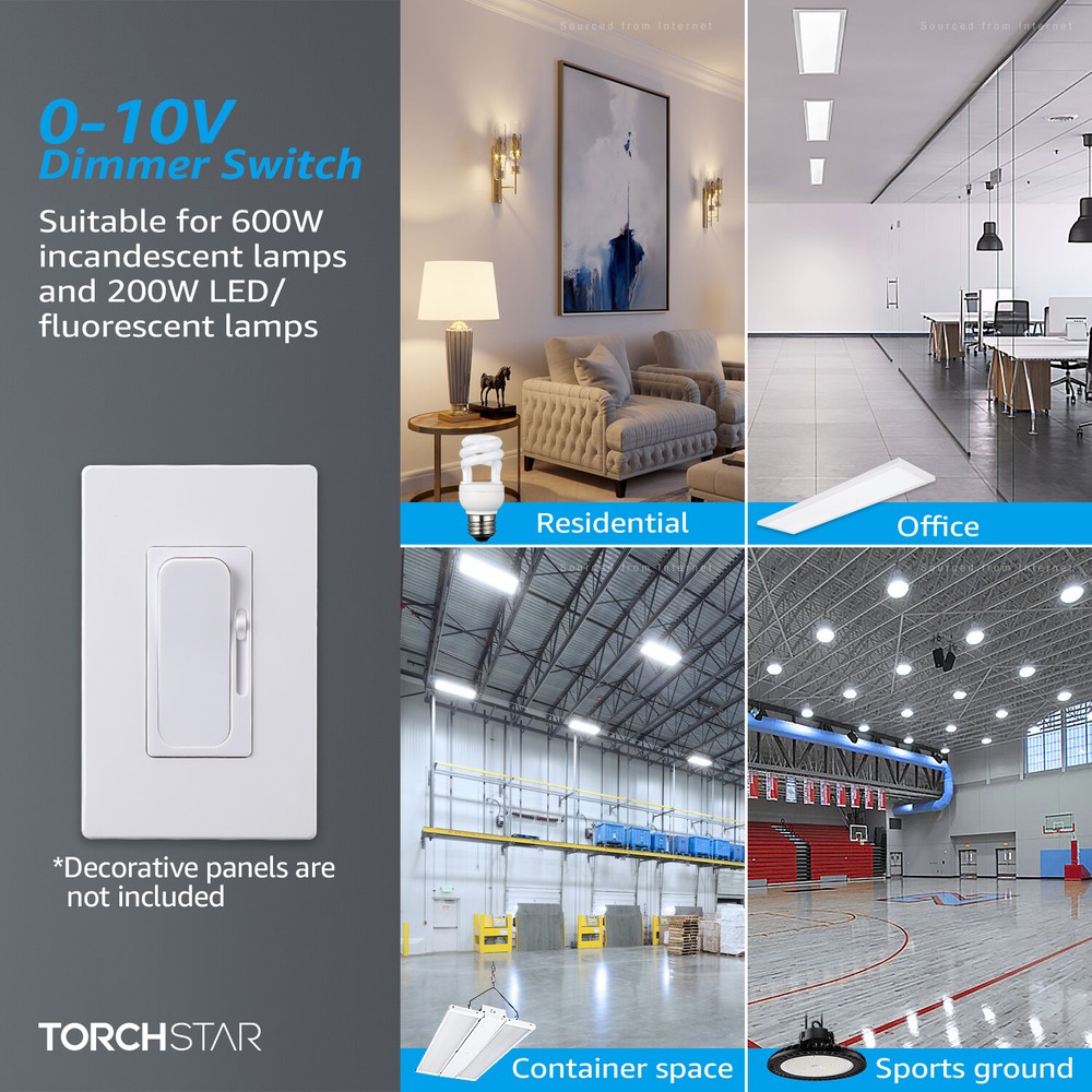 2-Pack 3-Way 0-10V Dimmer Switch 120/277V, Low Voltage Dimmer Light Switch