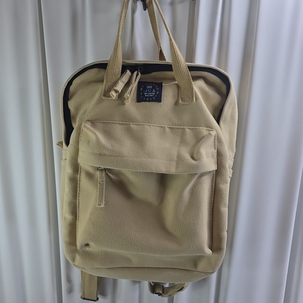 Canvas Backpack Tote Gorpcore Hiking Outdoor Camping