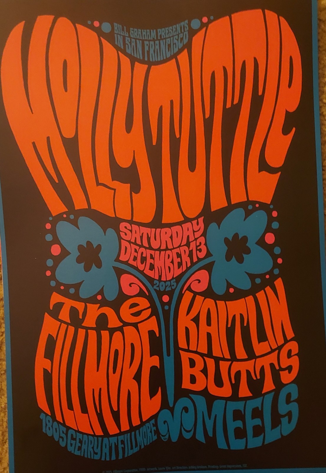 Mint ORIGINAL Molly Tuttle Fillmore Poster 2025