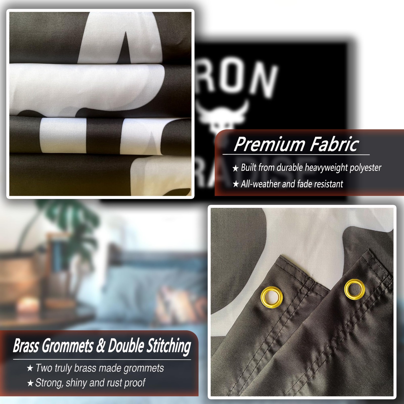 Iron Paradise Flag 3x5 Ft Motivational Flag Fitness Inspirational Flags for R...