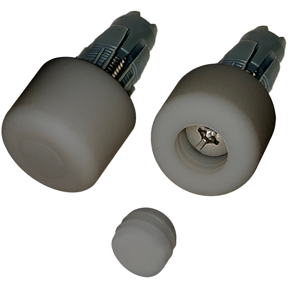 BUMPY END PLUG Bike Handlebar Soft Safe Secure Best Fit Grip Cap Gray Pair