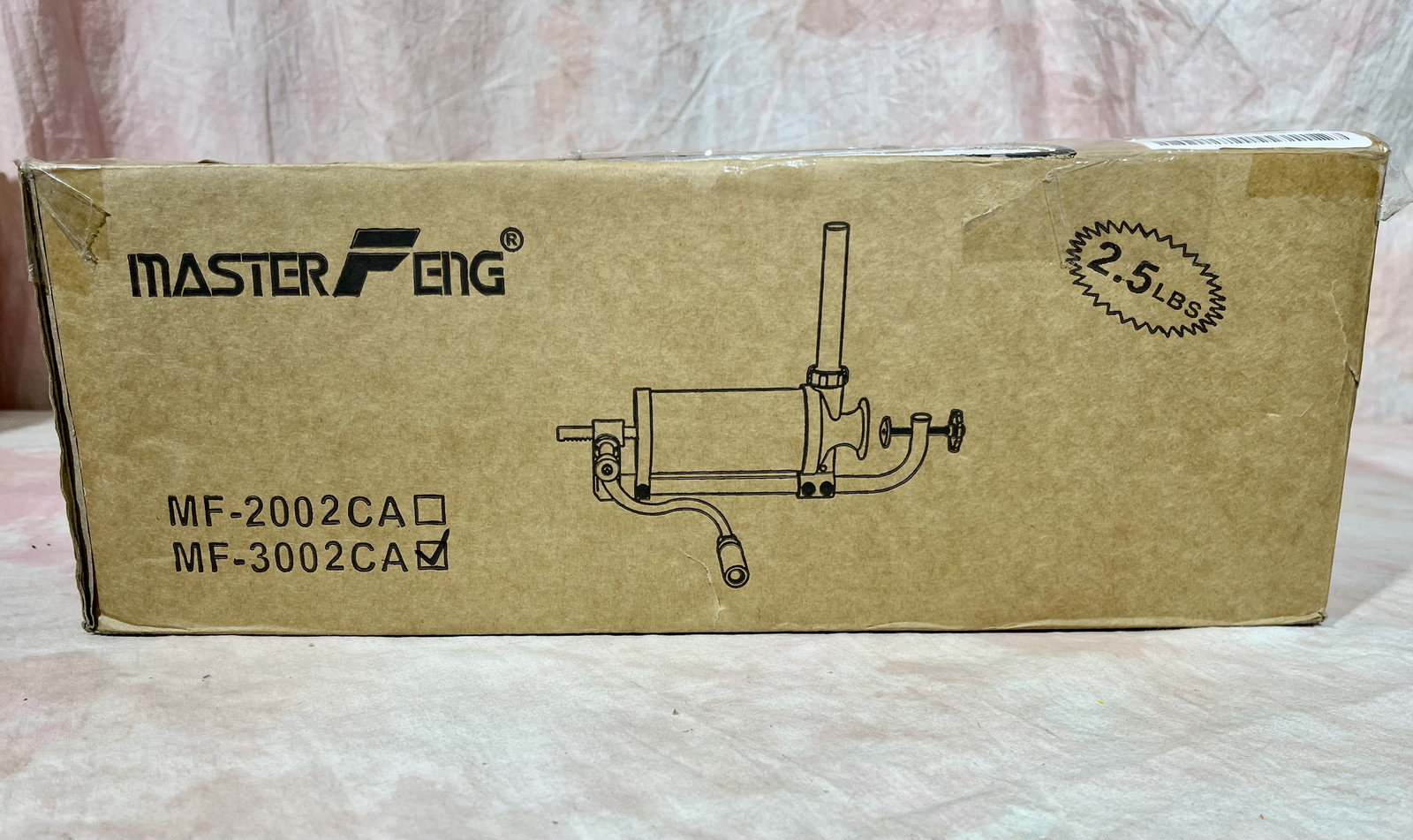 Master Feng MF-3002CA Stainless Steel Sausage Stuffer 2.5lb Manual NEW, OPEN BOX