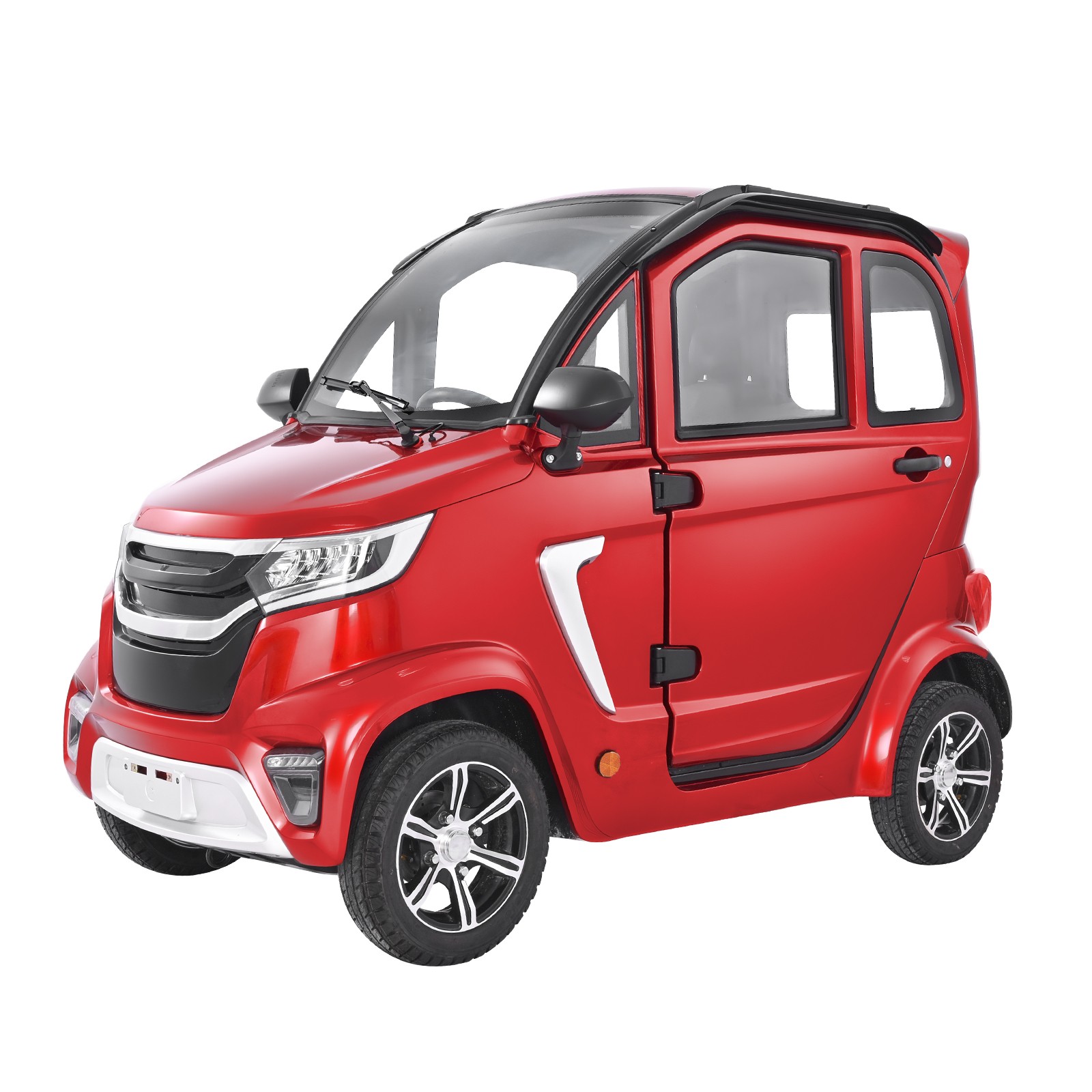 Uimoso 4-Wheel Enclosed Mobility Scooter for Seniors, 660lbs Capacity, 3-Seater