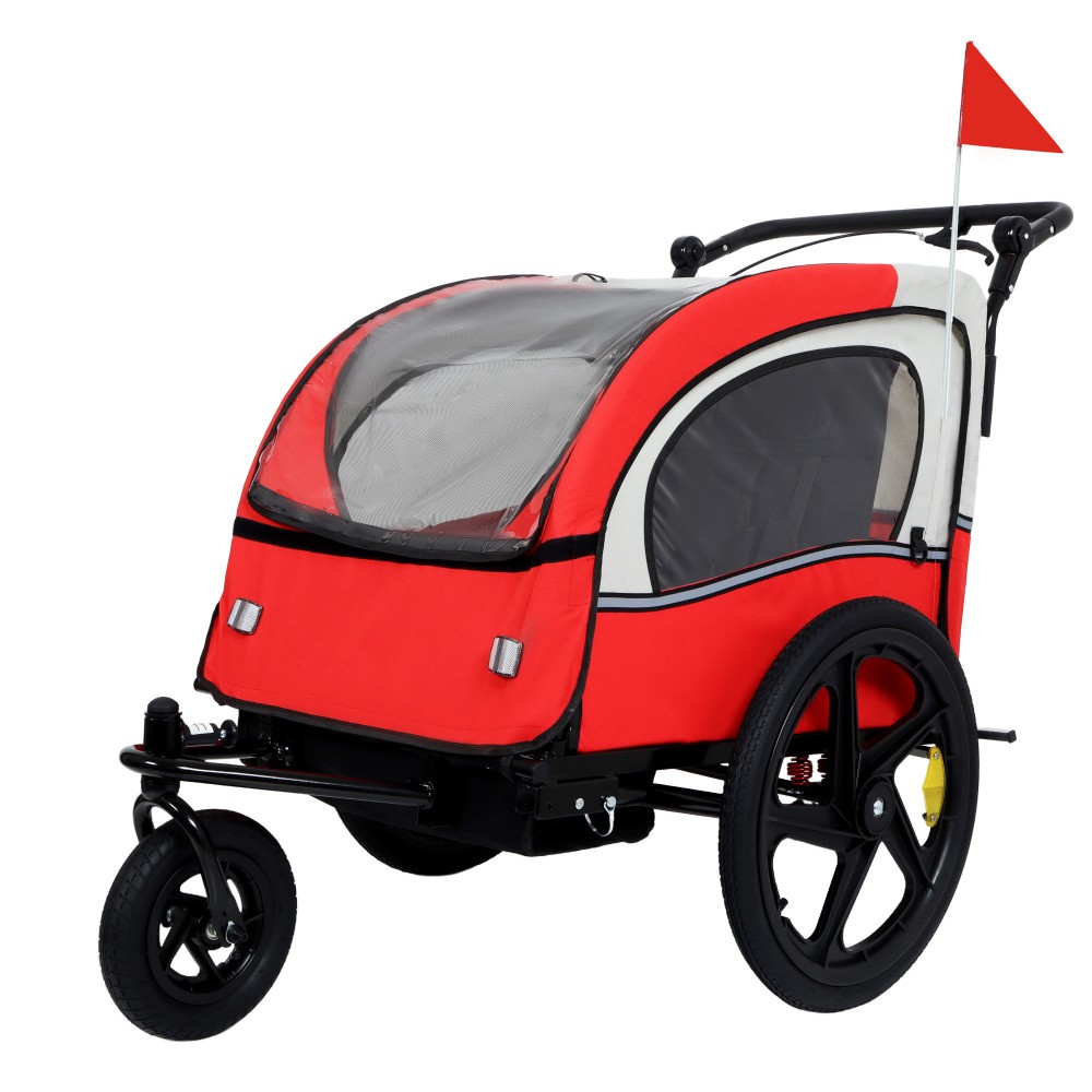 Double Stroller 5-Point Harness Foldable Swivel Front Wheels Storage Bag