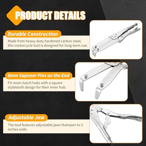 Clutch Holding Tool, Adjustable Spanner Wrench for Clutch Hub, Variator &