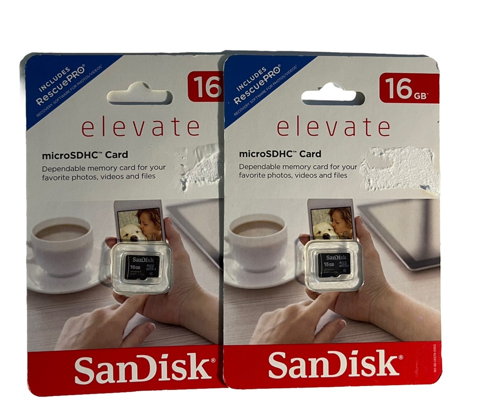 SanDisk elevate 16GB microSDHC  Memory Card  2 packages