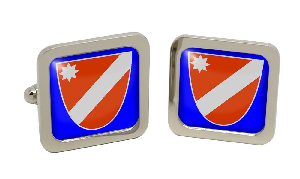 Molise (Italy) Square Cufflink in Chrome Box