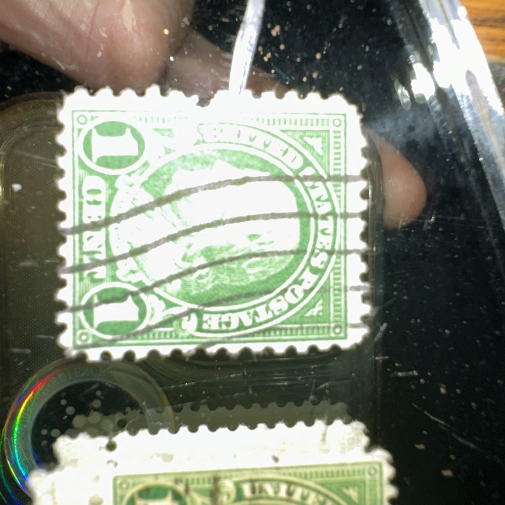 Ben Franklin US Stamp Left Profile, Rare One Cent