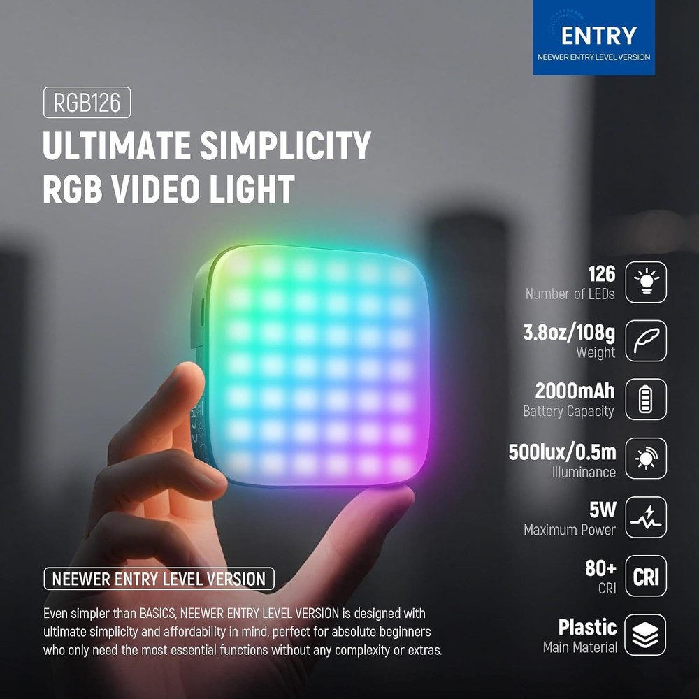 Magnetic RGB Camera Light Portable LED Panel Video
