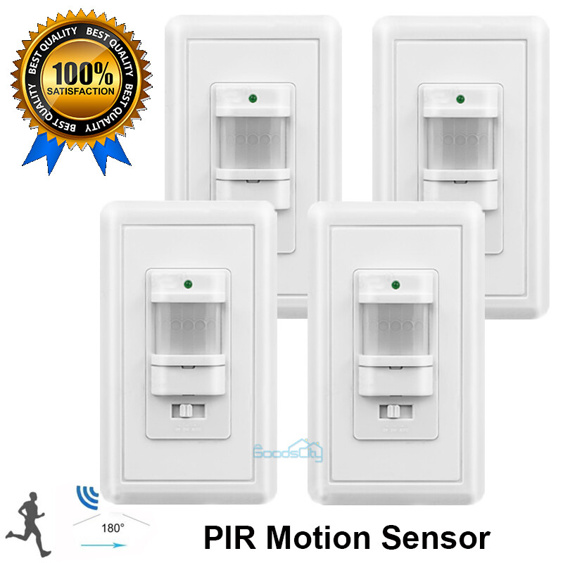 2/4Pcs Automatic PIR Occupancy Motion Sensor Light Switch Auto On/Off Infrared