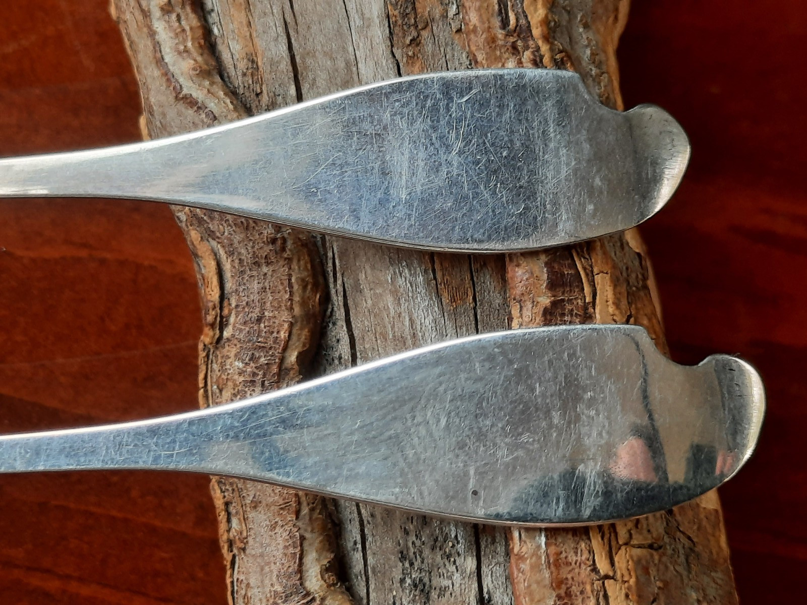 Pair Sterling Wood & Hughes Unknown Chrysanthemum Pattern Demitasse, No Mono