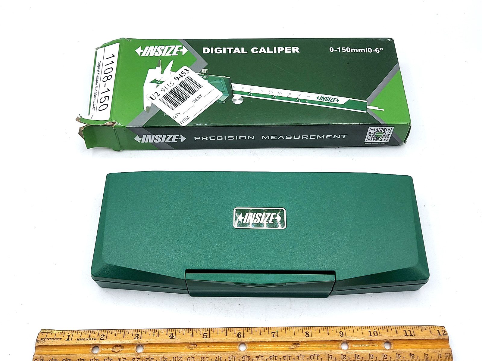 1108-150 Insize 0-6” Digital Caliper (0-150mm) W/ Plastic Case READ *BRAND NEW*