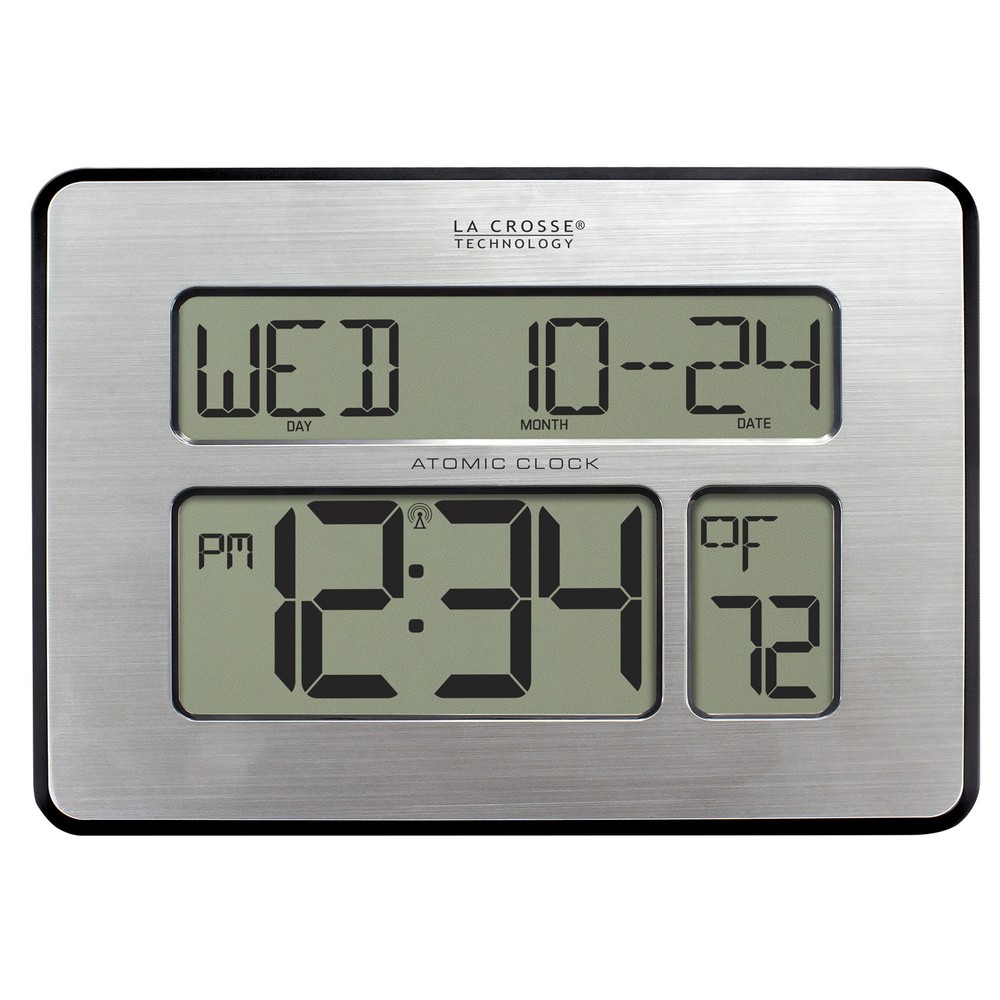 513-1419 La Crosse Technology 2" Numbers Atomic Digital Wall Clock - Open Box
