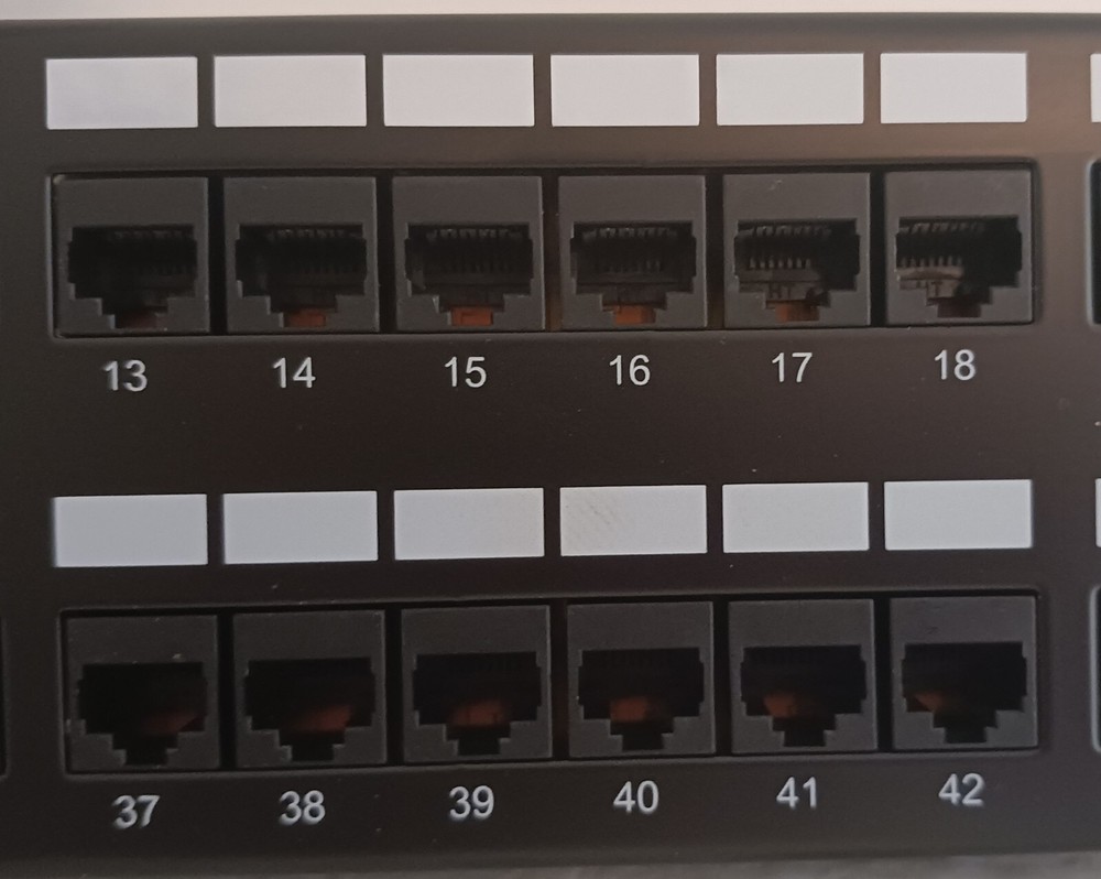 HellermannTyton 48 Port Patch Panel, 2U, Black. NEW. Free Shipping