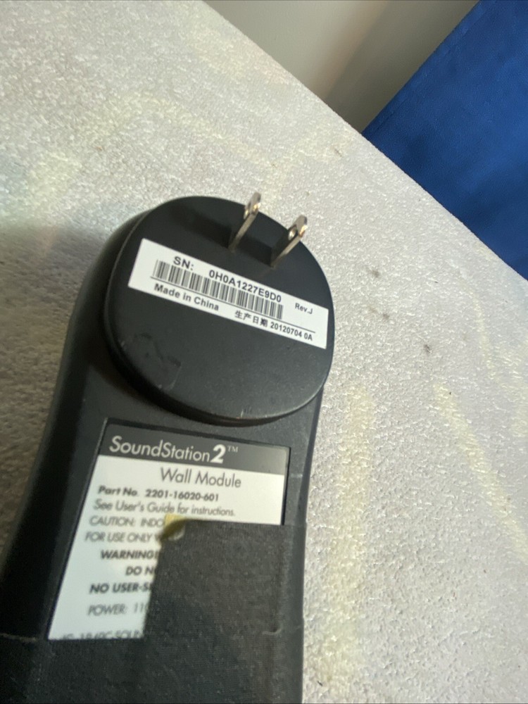 Polycom 2201-16200-601 SoundStation 2 Full Duplex Conference + Wall Module Used