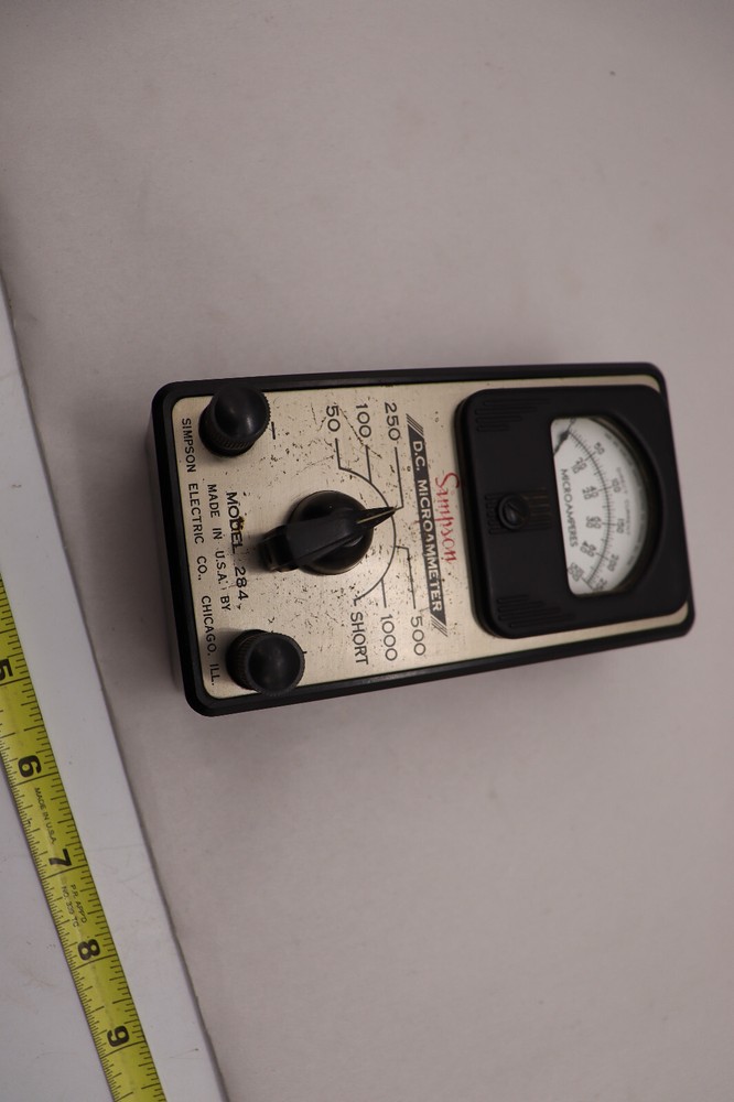 Simpson 284 Microammeter small unit free ship USA Untested