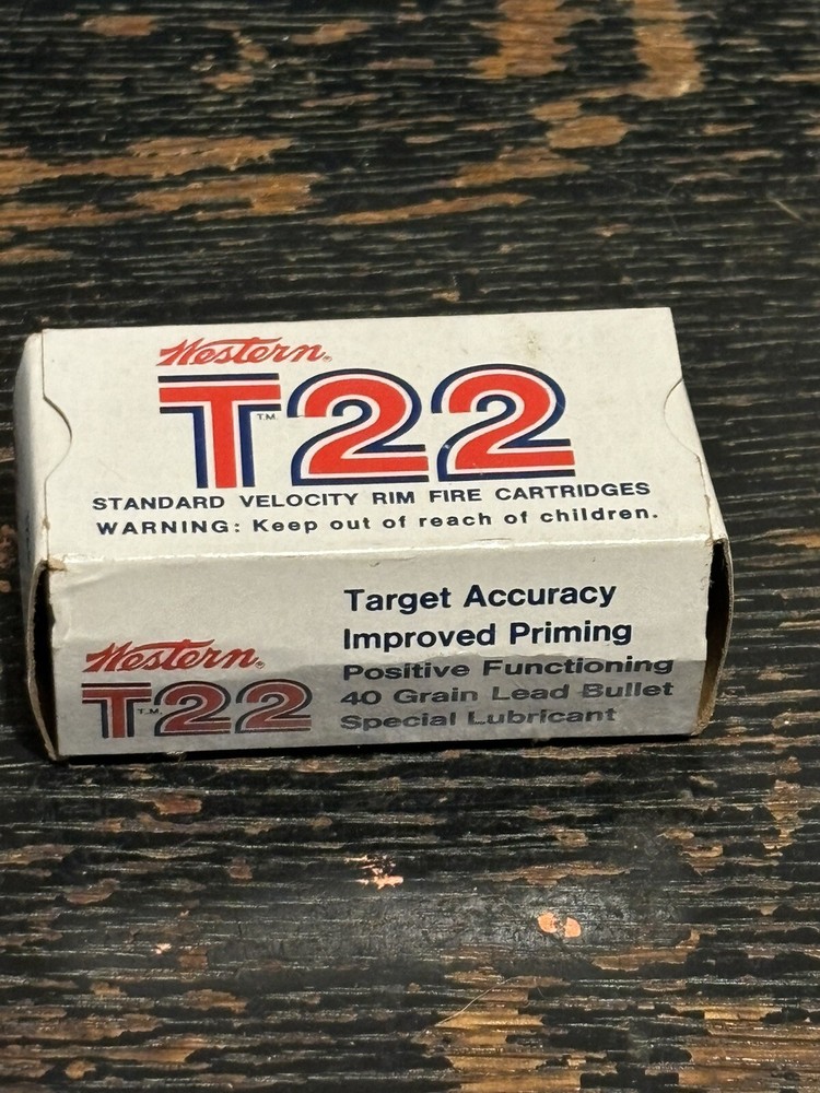WESTERN T22 Short Long Rifle Rim Fire Empty Box