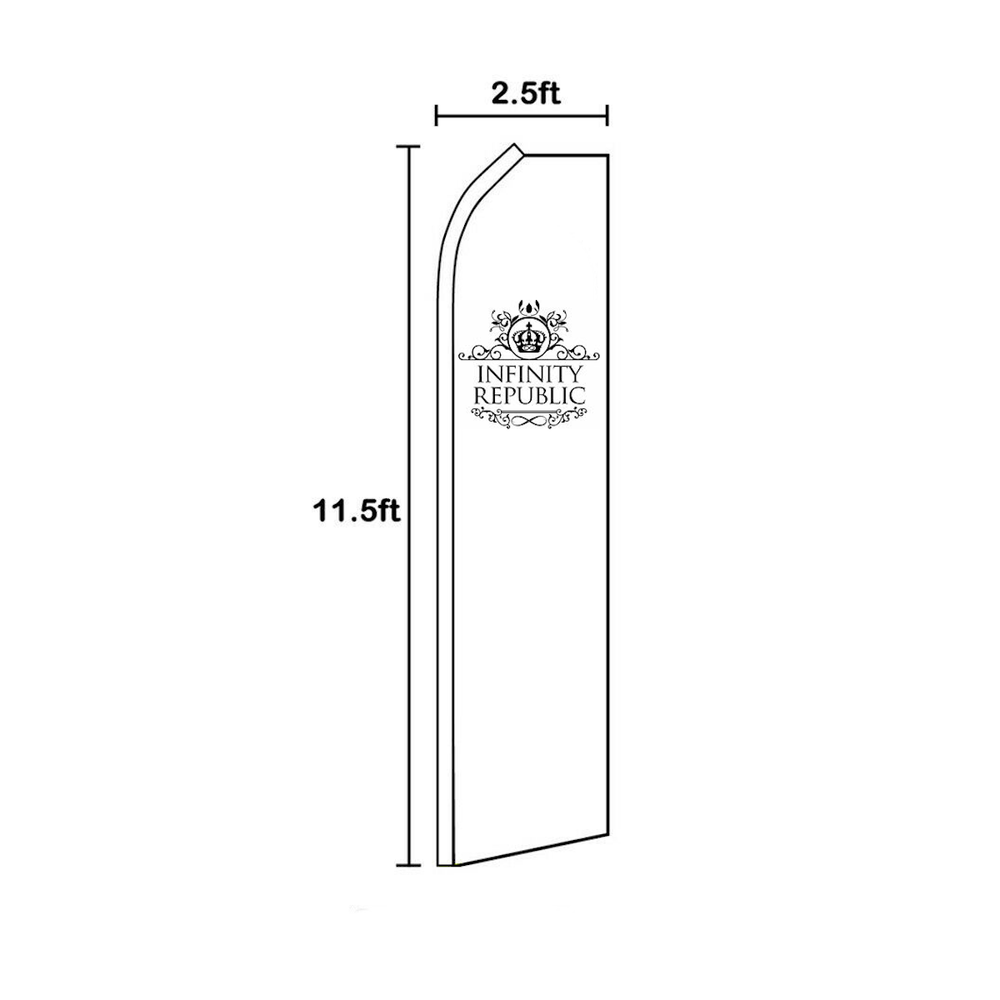 Open Swooper Feather Flutter Flag Pole Kit Welcome Grand Opening