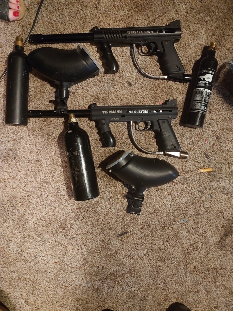 Tippmann Model 98 and 98 Custom Paintball Marker Package Includes Both Models
