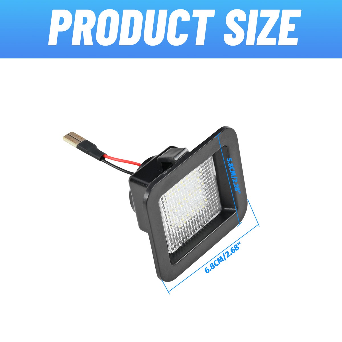 LED White License Plate Bumper Rear Tag Lights For Ford F-150 F150 Pickup 15-20