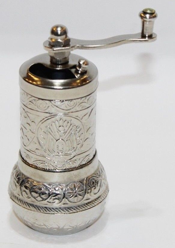 4.3'' Pepper Salt Spice Seed Mill Grinder New Silver Color Turkish