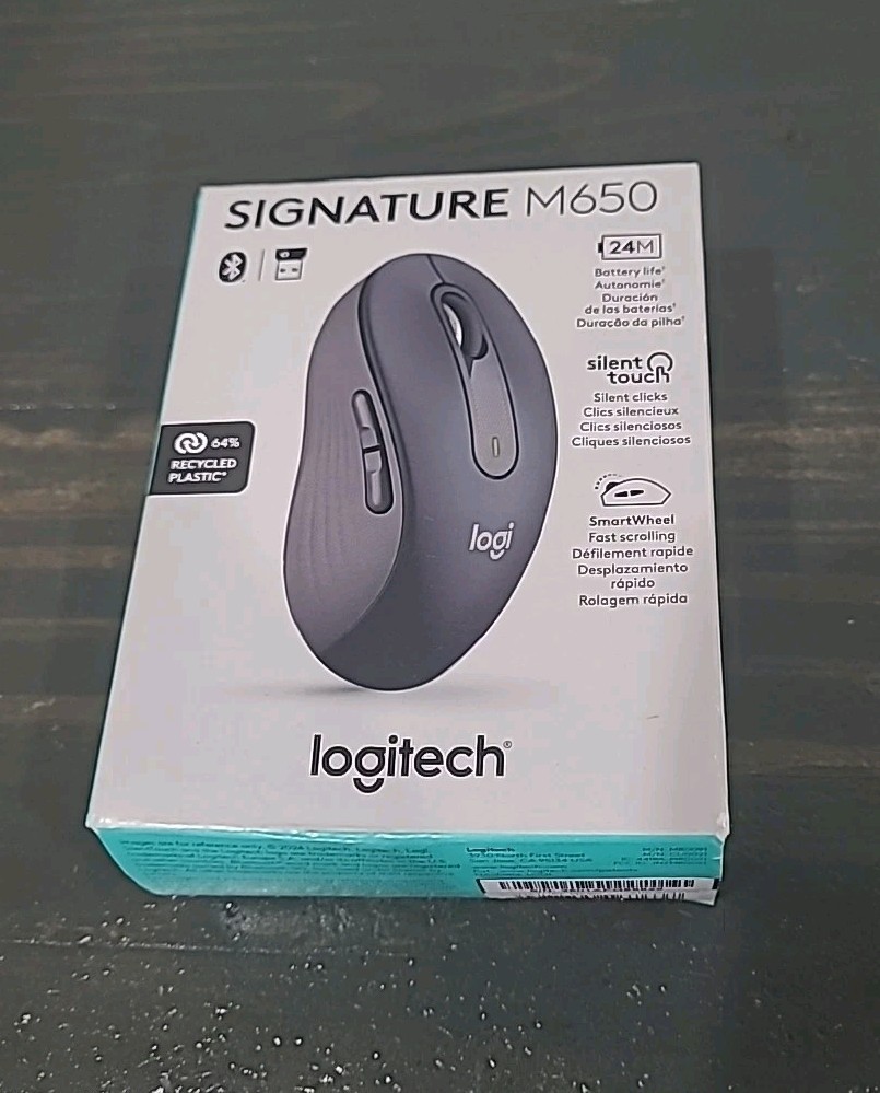 Logitech Signature M650 Bluetooth USB Wireless Mouse NEW Q