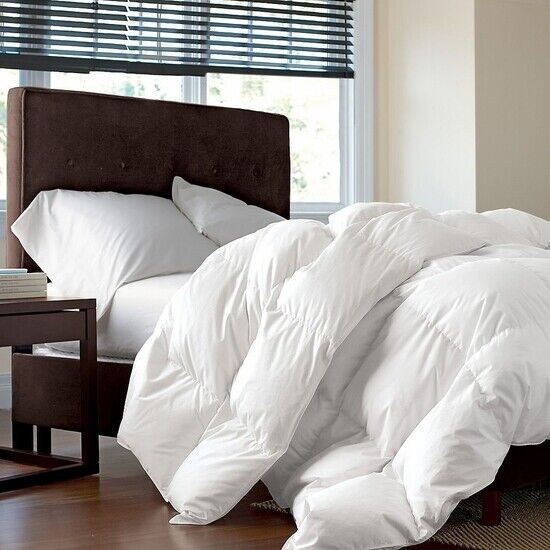Siberian Goose Down Comforter, 100% Egyptian Cotton White (Size: King /106 x 90)