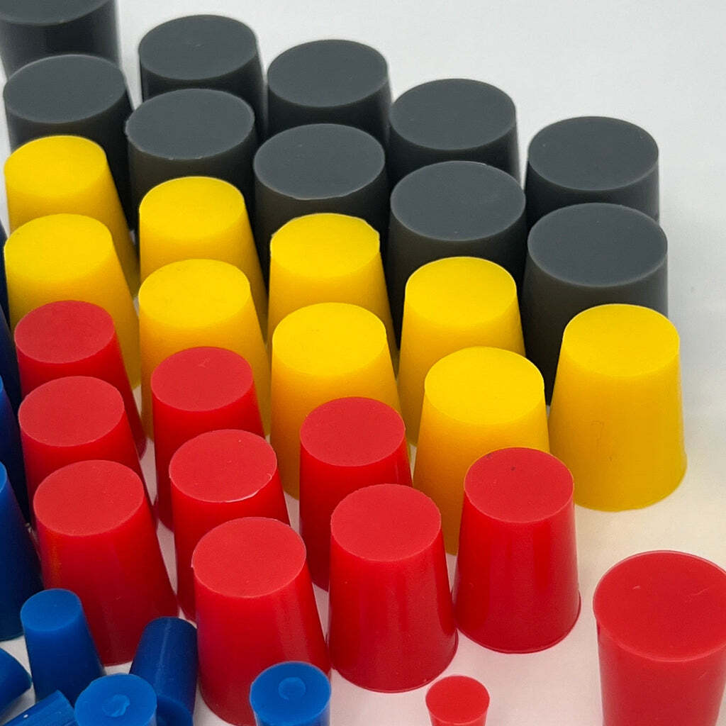 High Temp Masking Supply 235 Piece Silicone Rubber Plug Set - 1/32" to 1" Range
